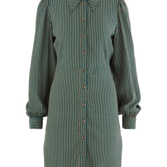 Ganni Shirt Dress with Balloon Sleeves - Picture 2 of 8